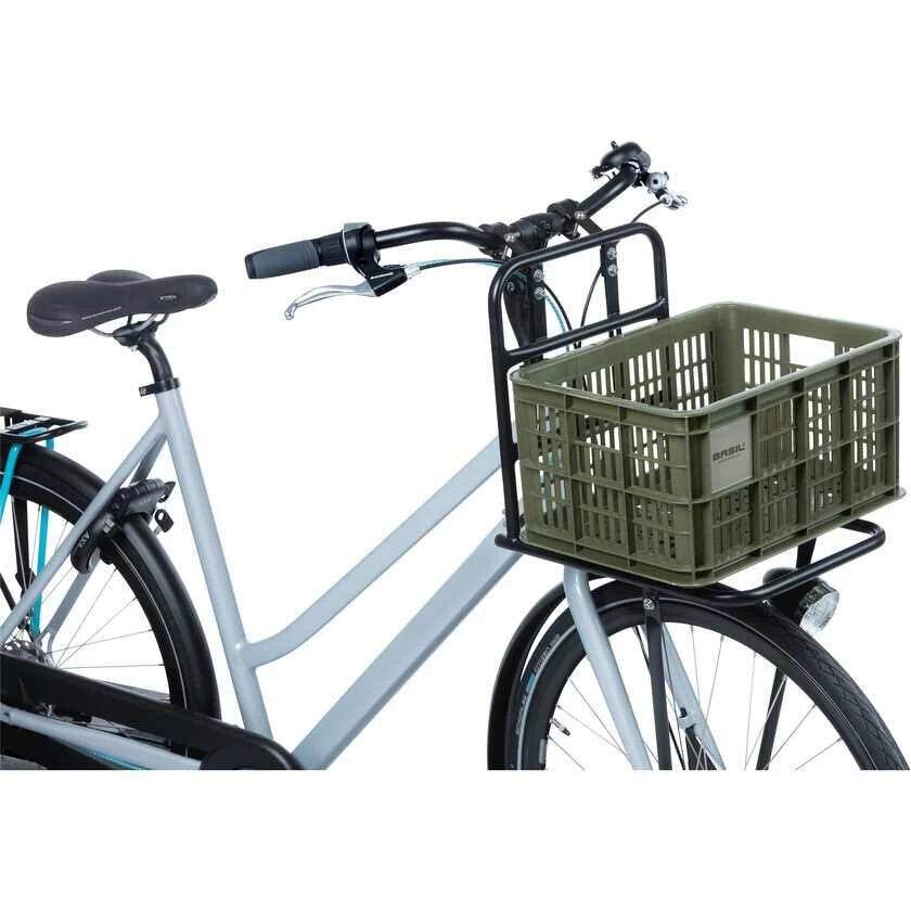 Skrzynka transportowa na przedni bagażnik Basil Crate S Recycled Moss Green (zielony)