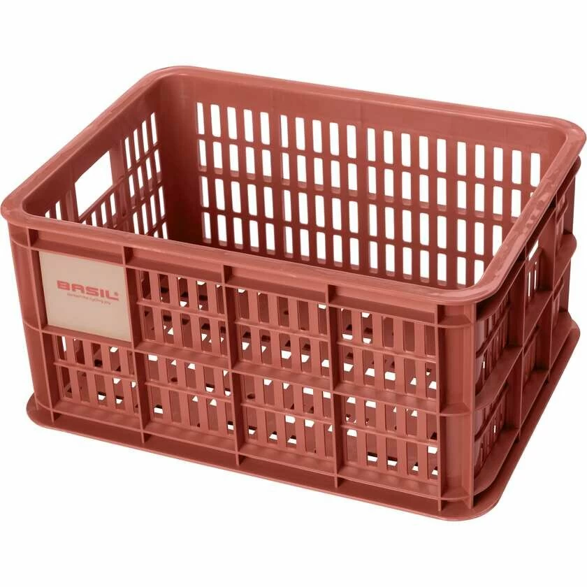 Skrzynka transportowa na przedni bagażnik Basil Crate S Recycled Terra Red (czerwony)