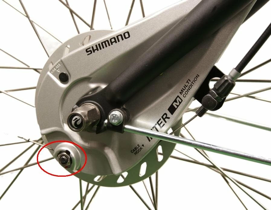 Śruba trzymająca linkę hamulca rolkowego Shimano Inter-M przednia BR-IM80 F