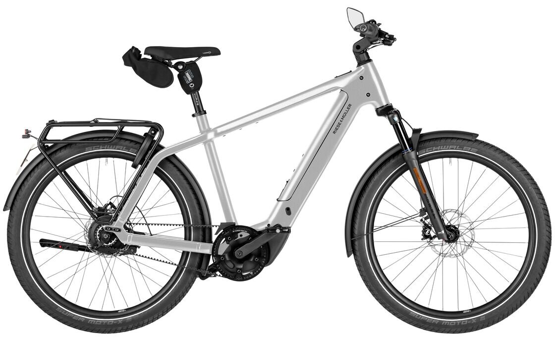 Szybki Rower elektryczny na pasku Riese & Muller Charger 5 Vario HS 800Wh 45km/h Męski Magnesium Mat