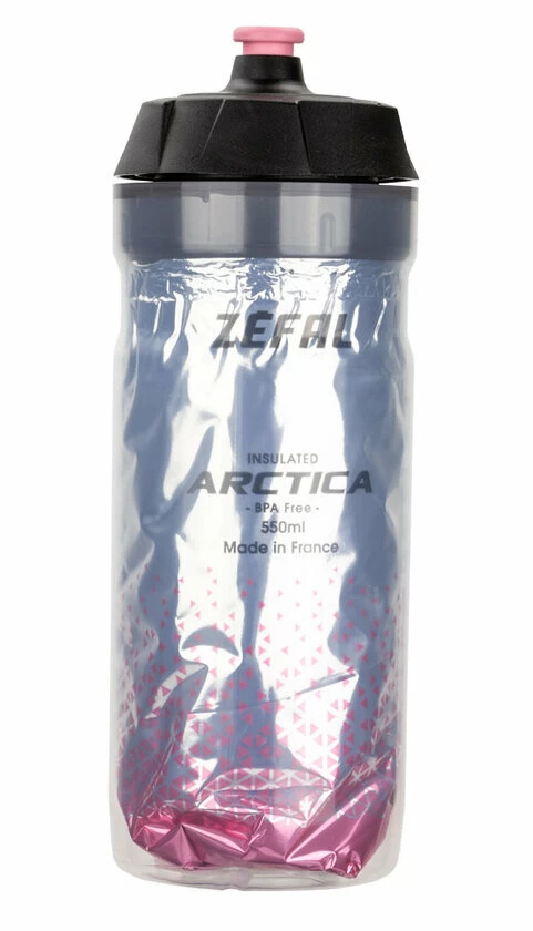 Termiczny bidon rowerowy Zefal Arctica 55 Silver/Light Pink