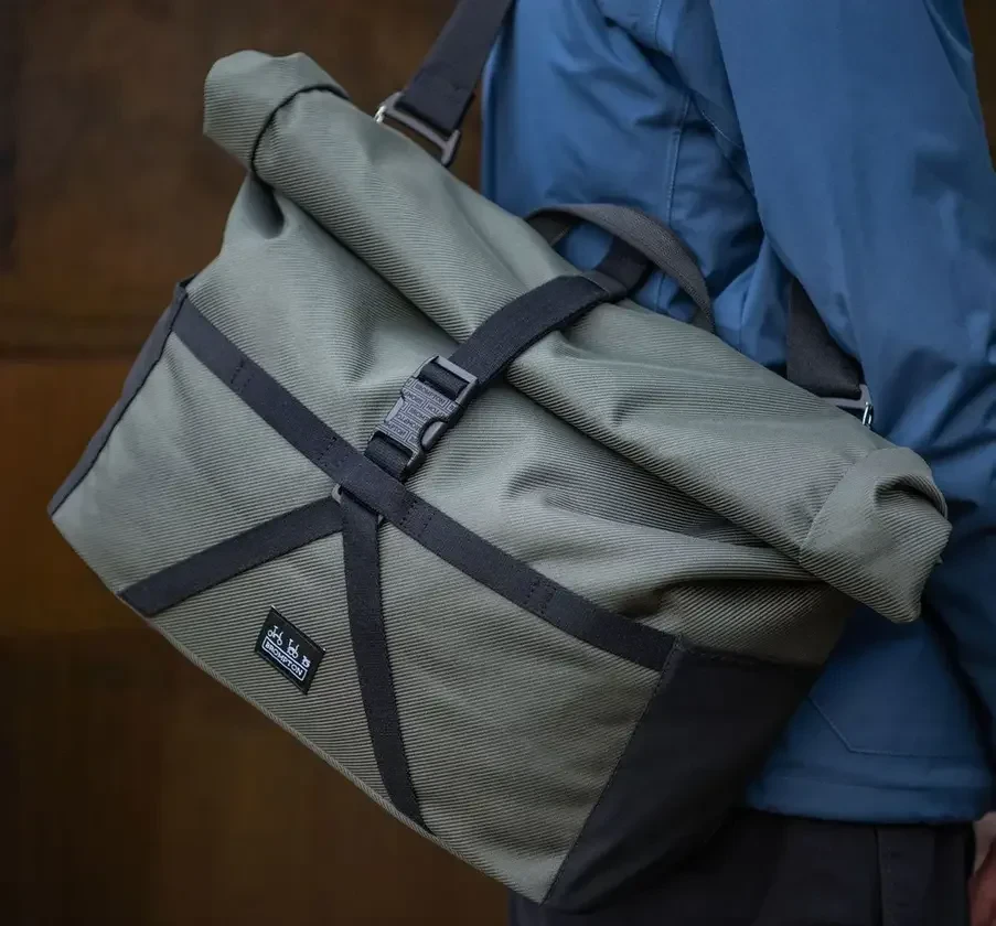 Torba rowerowa Brompton Borough- oliwkowa zieleń
