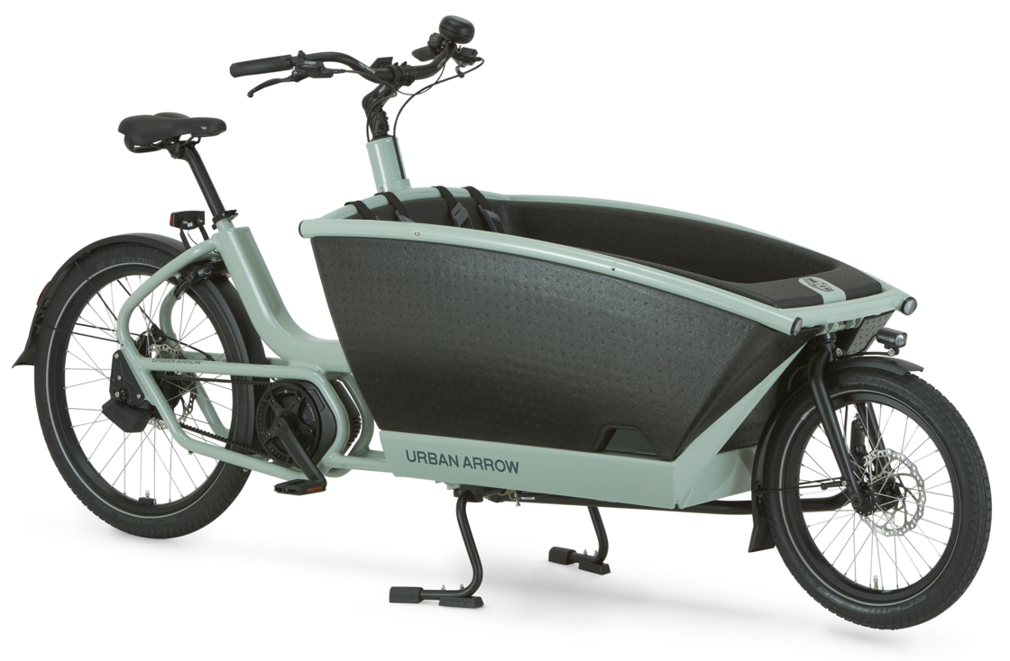 Transportowy rower elektryczny na pasku Urban Arrow Family Performance Plus AutomatiQ 545Wh Zielony