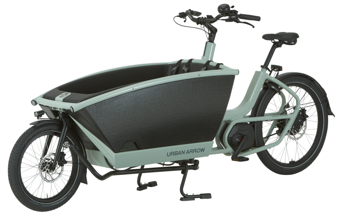 Transportowy rower elektryczny na pasku Urban Arrow Family Performance Plus AutomatiQ 545Wh Zielony