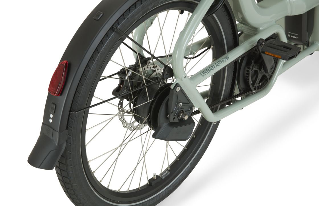 Transportowy rower elektryczny na pasku Urban Arrow Family Performance Plus AutomatiQ 545Wh Zielony