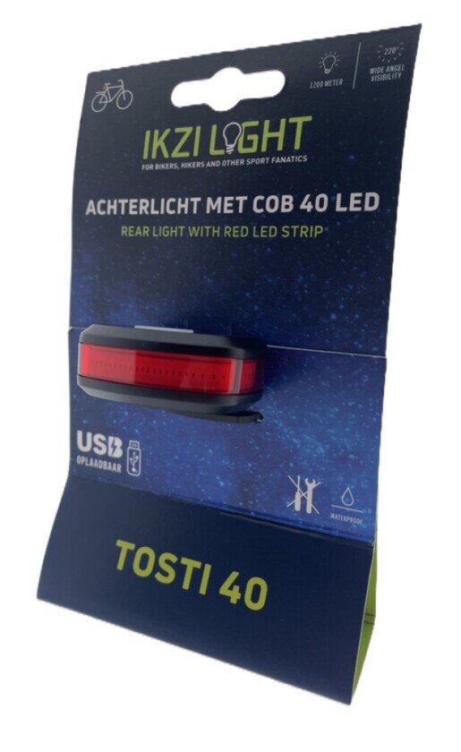 Tylna lampka rowerowa IKZI Light Tosti 40 USB 
