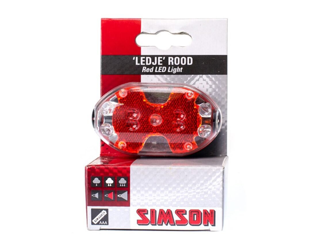 Tylna lampka rowerowa SIMSON Ledje