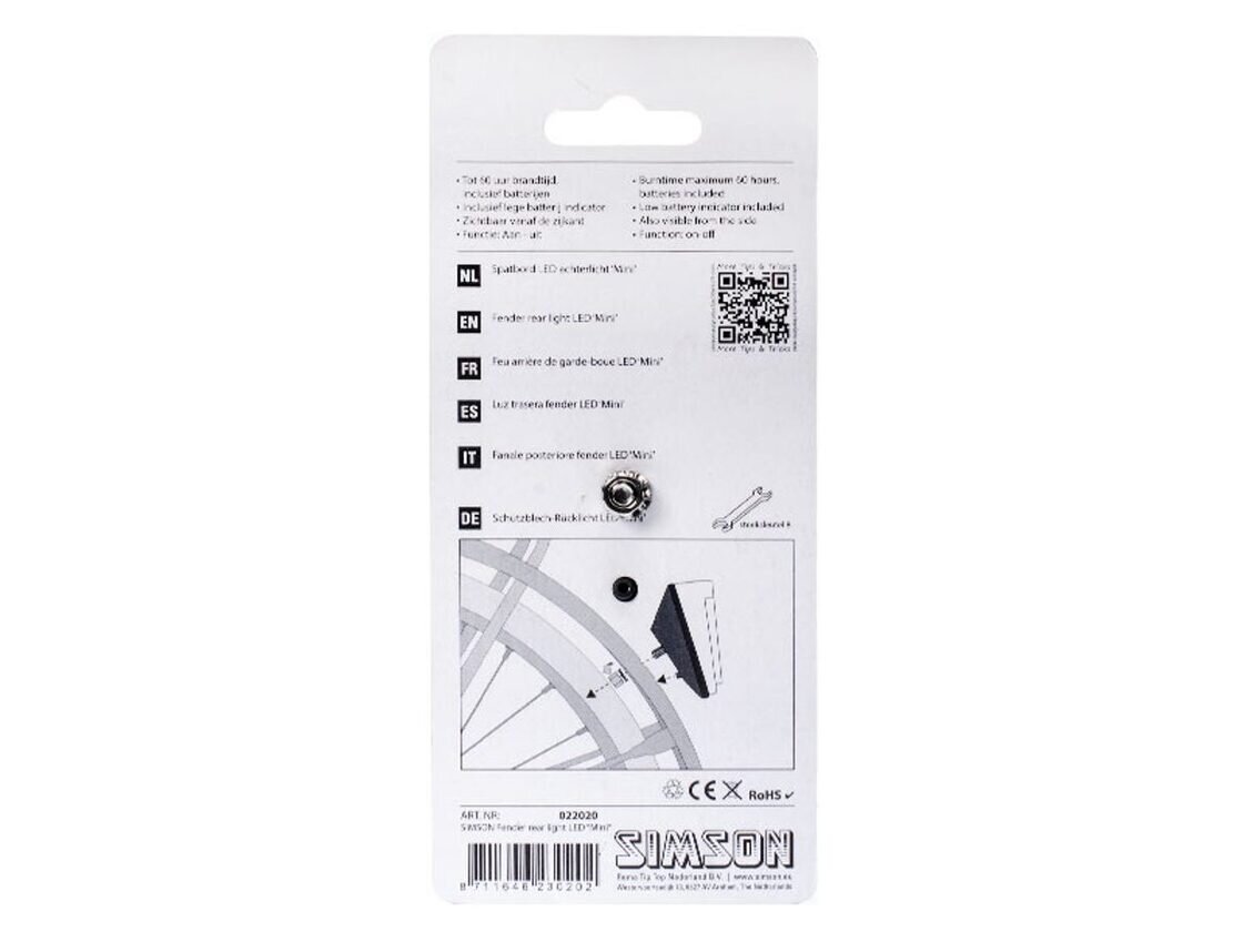 Tylna lampka rowerowa SIMSON Mini