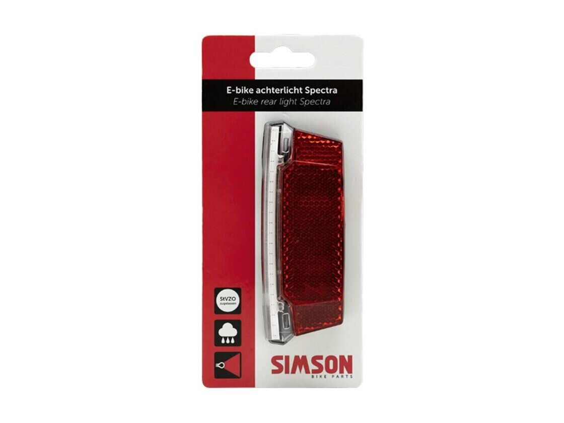 Tylna lampka rowerowa SIMSON Spectra e-bike 6-48V 50/80 mm
