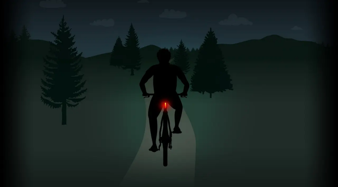 Tylna lampka rowerowa Spanninga Acro Flash USB