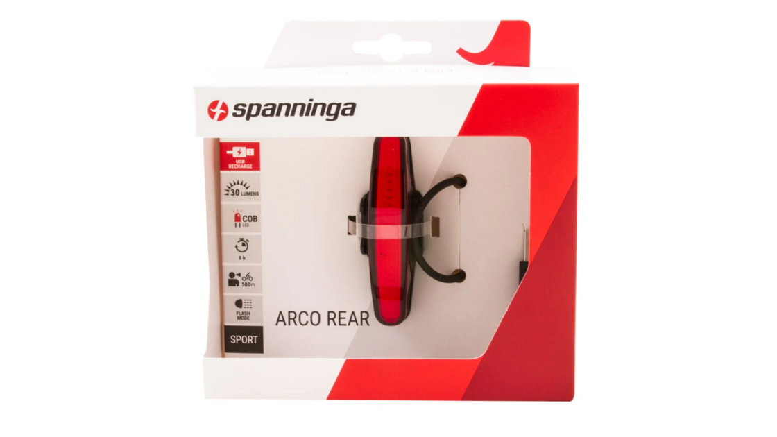 Tylna lampka rowerowa Spanninga Acro Flash USB