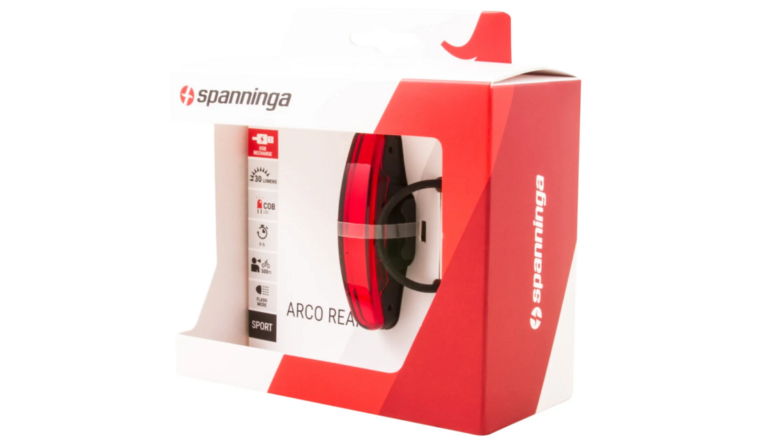 Tylna lampka rowerowa Spanninga Acro Flash USB