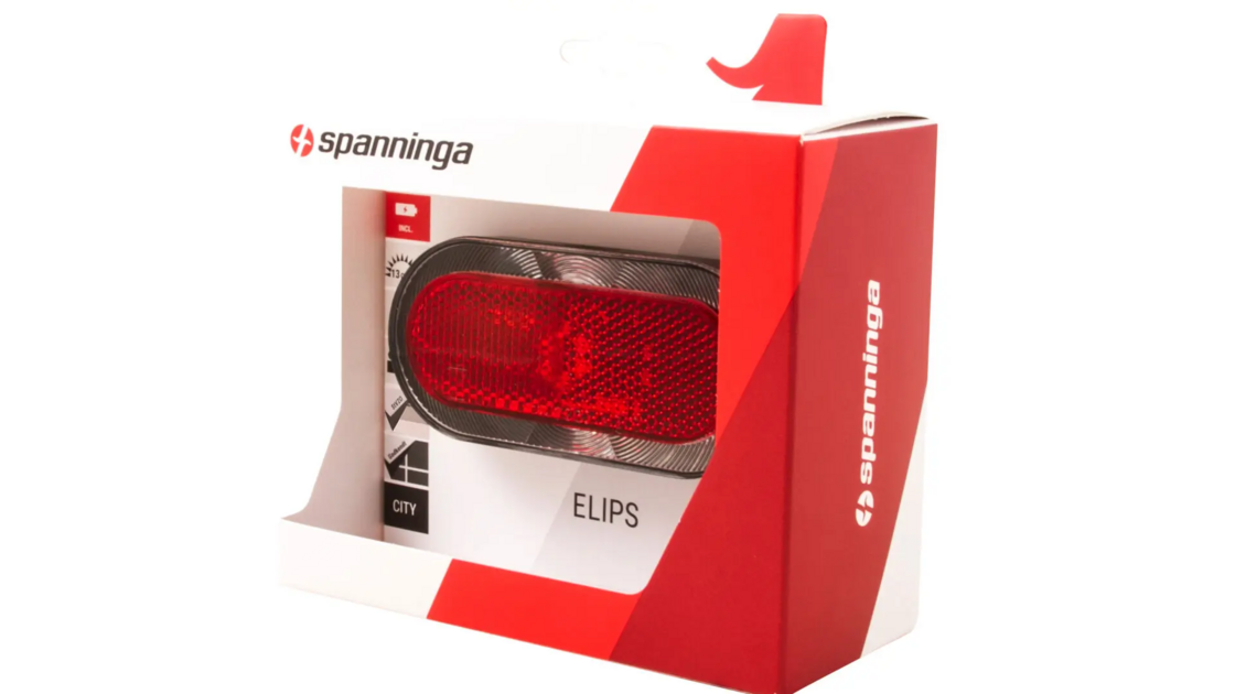 Tylna lampka rowerowa Spanninga Elips XB na baterie
