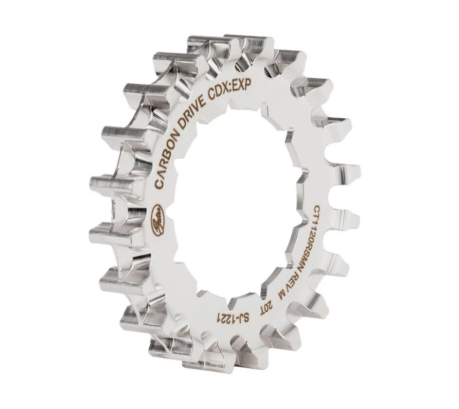 Tylna zębatka Gates Carbon Drive CDX Rohloff Spline RVS 20T Silver
