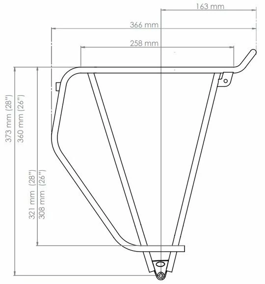 Tylny bagażnik rowerowy Tubus Cargo Evo 26”