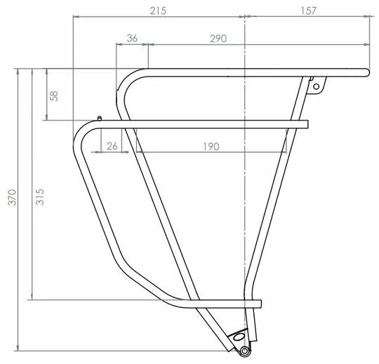 Tylny bagażnik rowerowy Tubus Logo Evo 26”/28”