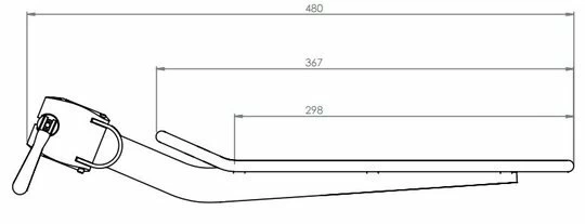 Tylny bagażnik rowerowy Tubus Pickup 26,6 – 32,2 mm