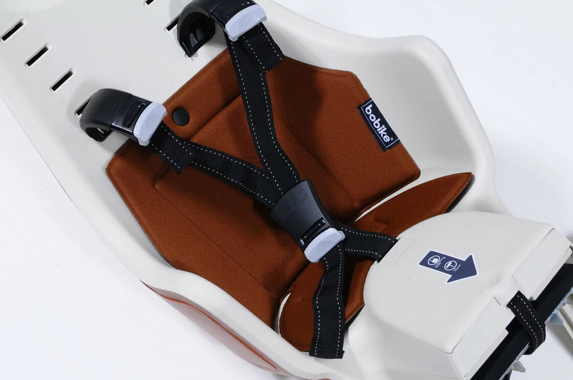 Tylny fotelik rowerowy Bobike Maxi Exclusive do ramy / na bagażnik Denim Deluxe