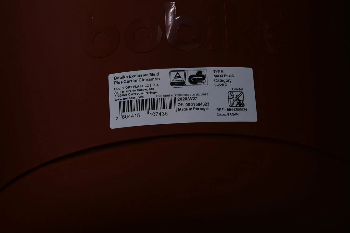 Tylny fotelik rowerowy Bobike Maxi Exclusive PLUS na bagażnik Cinnamon Brown