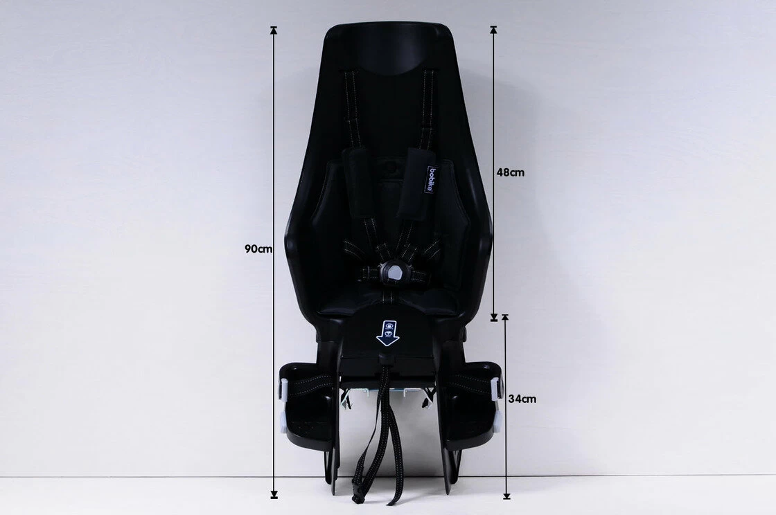 Tylny fotelik rowerowy Bobike Maxi Exclusive PLUS na bagażnik Urban Black