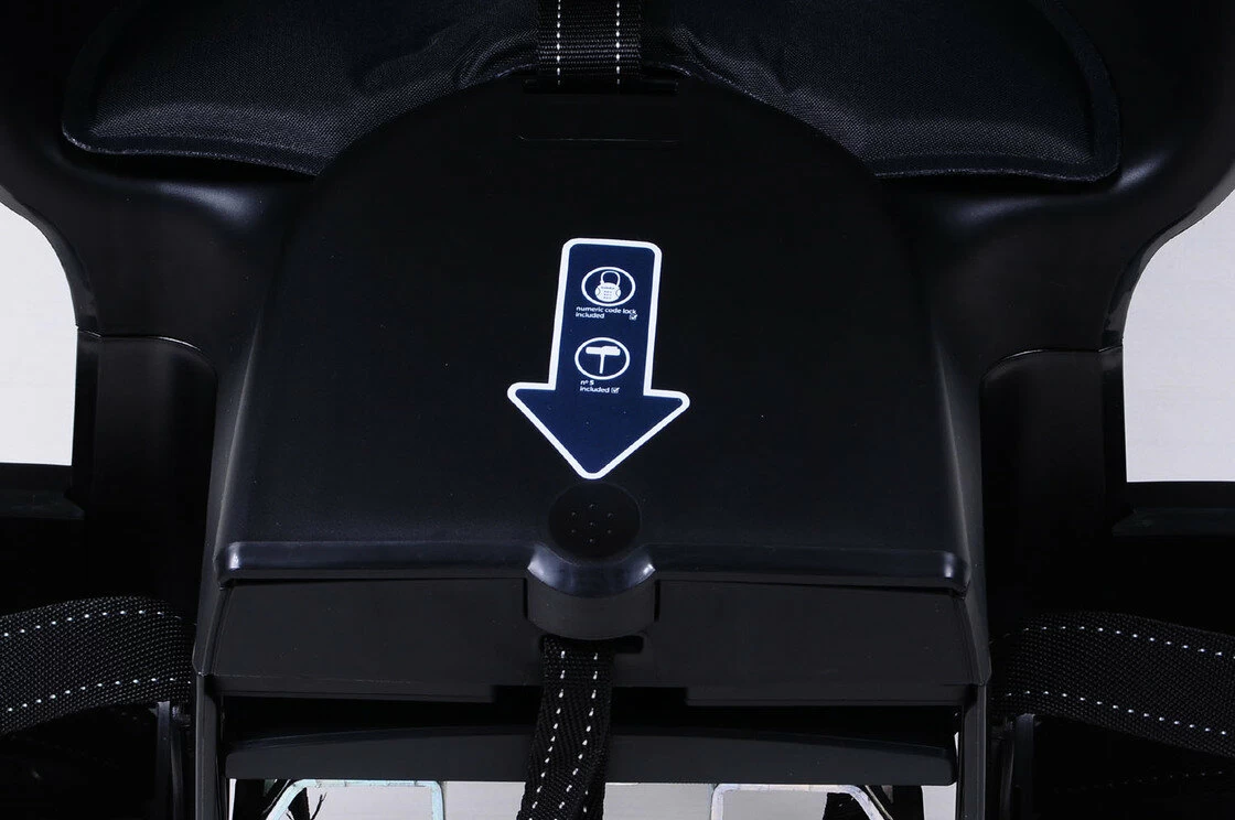Tylny fotelik rowerowy Bobike Maxi Exclusive PLUS na bagażnik Urban Black