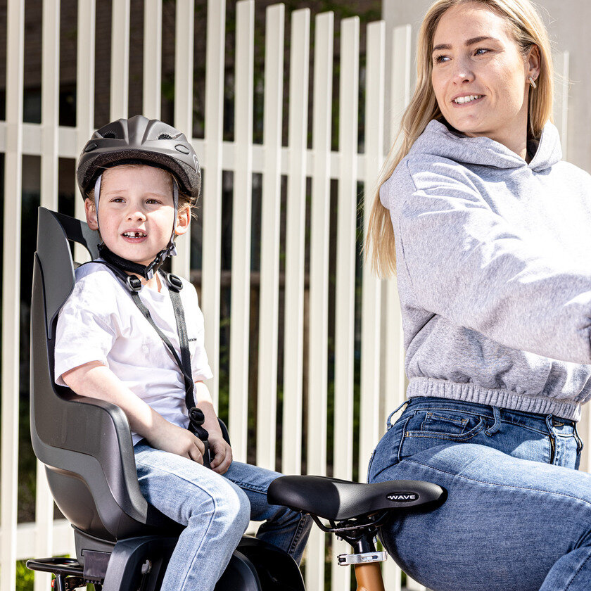 Tylny fotelik rowerowy Bobike Maxi Go - na bagażnik Urban Black
