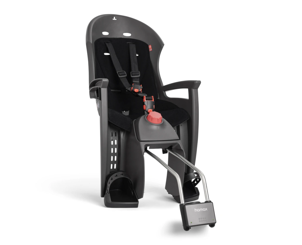 Tylny fotelik rowerowy Hamax Siesta - na ramę Grey/Black