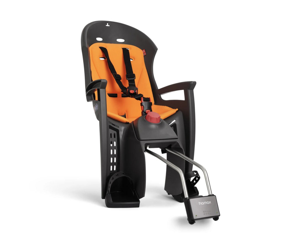 Tylny fotelik rowerowy Hamax Siesta - na ramę Grey/Orange