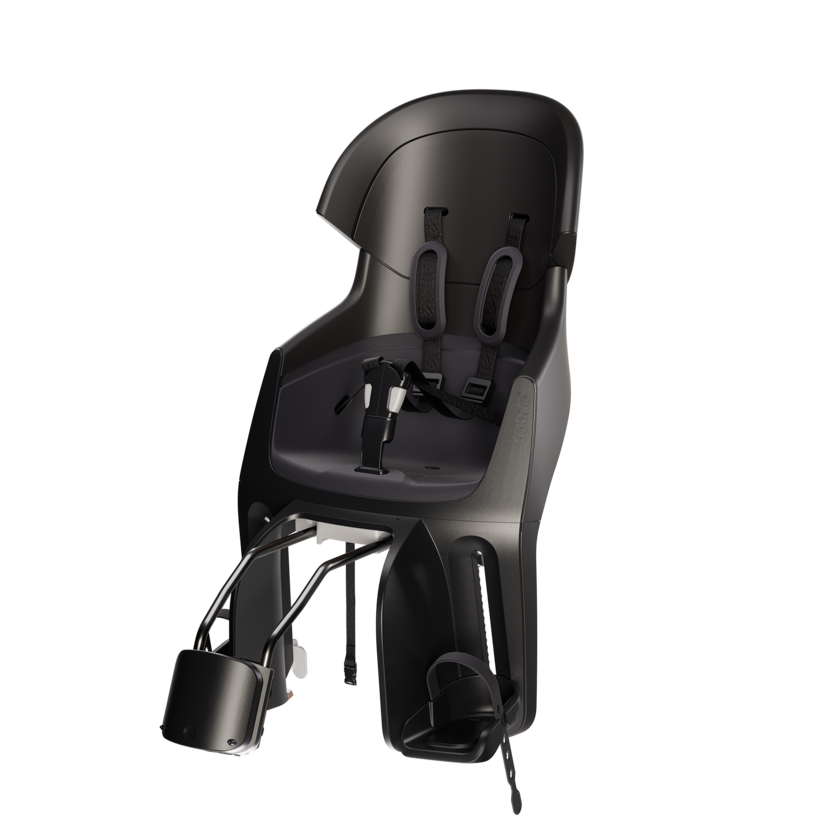 Tylny fotelik rowerowy odchylany Bobike Evolve Maxi Reclinable - do ramy Urban Black