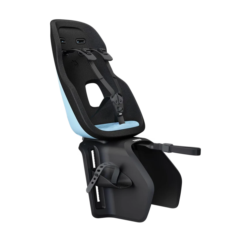 Tylny fotelik rowerowy Thule Yepp Nexxt 2 maxi na bagażnik Auqamarine blue