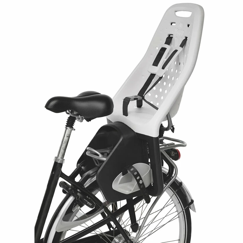 Tylny fotelik rowerowy Yepp Maxi EasyFit na bagażnik White