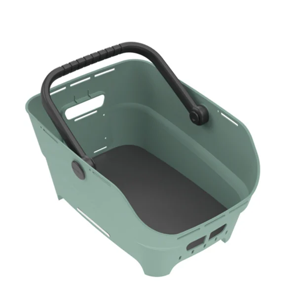Tylny koszyk rowerowy Basil Cento Neo MIK 2.0 Silvergreen