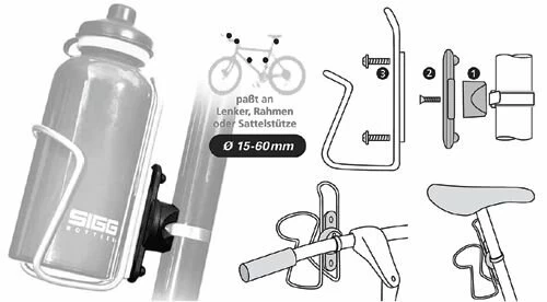 Uchwyt na koszyk na bidon RIXEN & KAUL Bottlefix