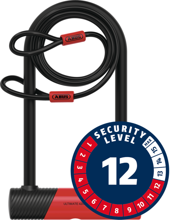 U-lock Abus Ultimate 420K/150HB + linka Cobra 10/120 420K150HB230