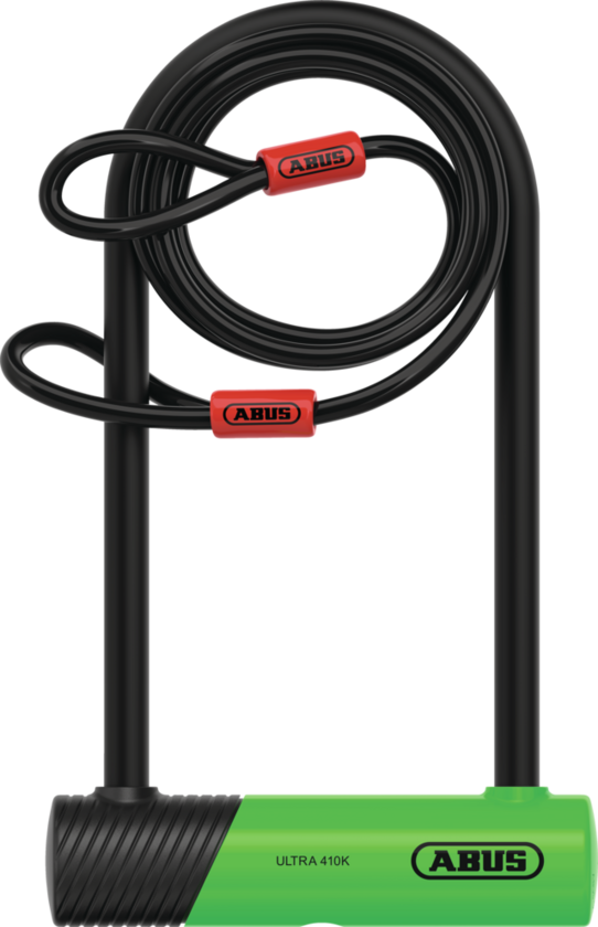 U-lock Abus Ultra 410K/170HB230 + uchwyt transportowy SH + linka Cobra 10/120