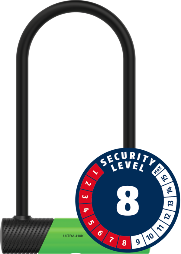 U-lock Abus Ultra 410K/170HB230 + uchwyt transportowy SH Zielony