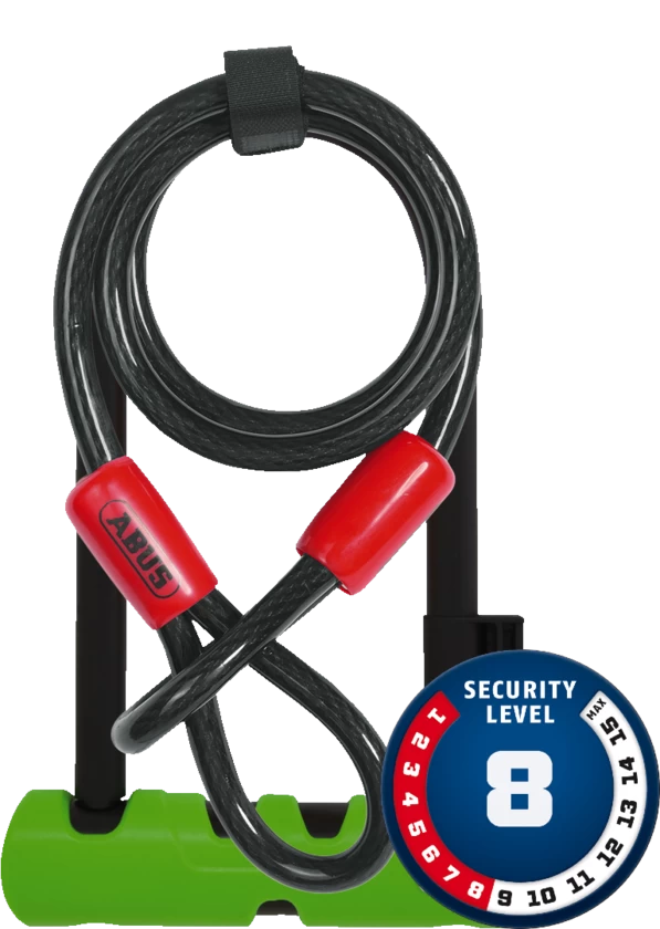 U-Lock Abus Ultra Mini 410 + linka Abus Cobra Długość kabłąka: 180 mm