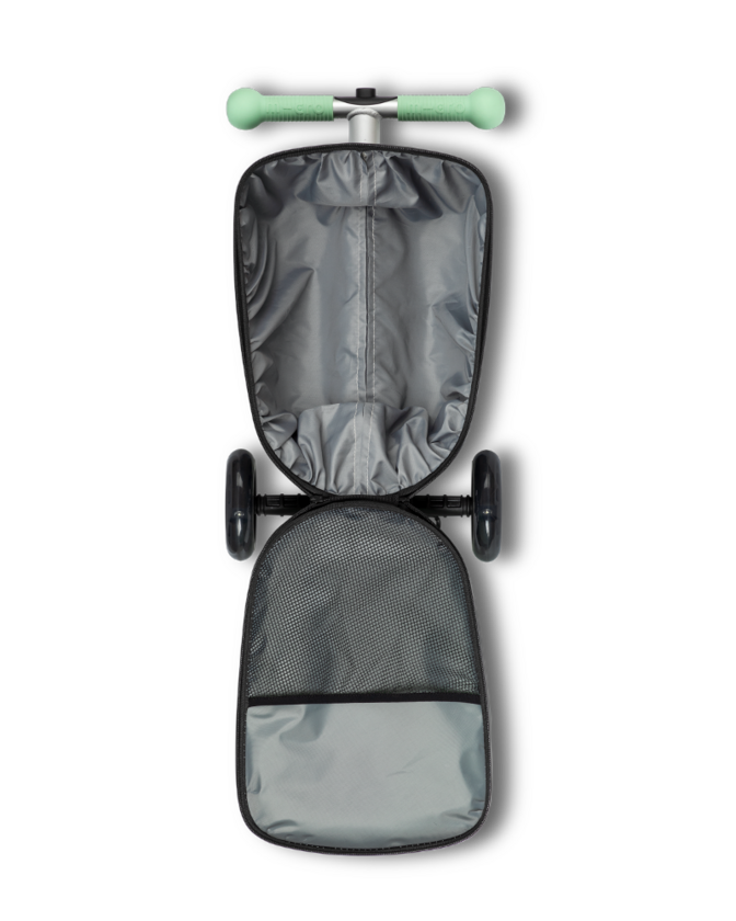 Walizka z hulajnogą dla dzieci Micro Luggage Junior LED Miętowy