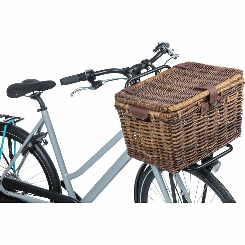 Wiklinowy koszyk rowerowy Basil Denton brązowy