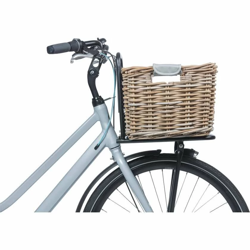 Wiklinowy koszyk rowerowy Basil Dorset jasny brąz L