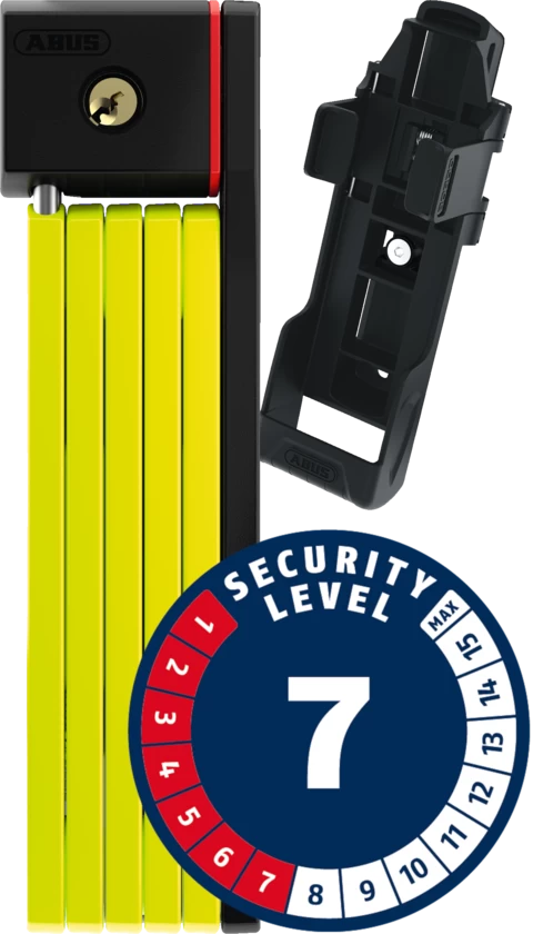 Zapięcie Abus Bordo uGrip 5700/80 + uchwyt transportowy SH Lime