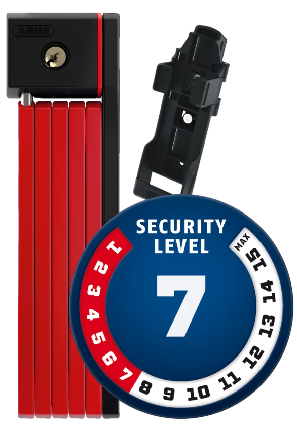 Zapięcie Abus Bordo uGrip 5700/80 + uchwyt transportowy SH Red