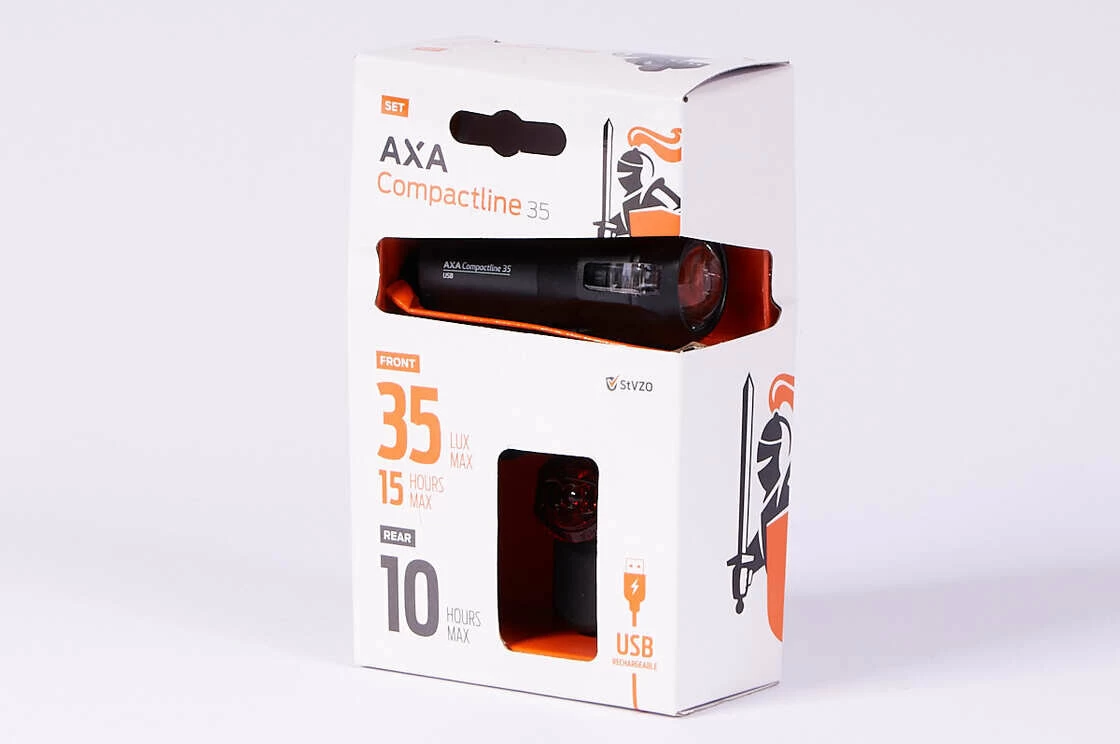 Zestaw Lampek rowerowych AXA Compactline 35 LUX