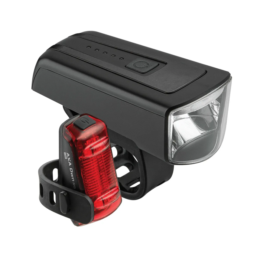 Zestaw lampek rowerowych Axa DWN100 Set USB 100 Lux