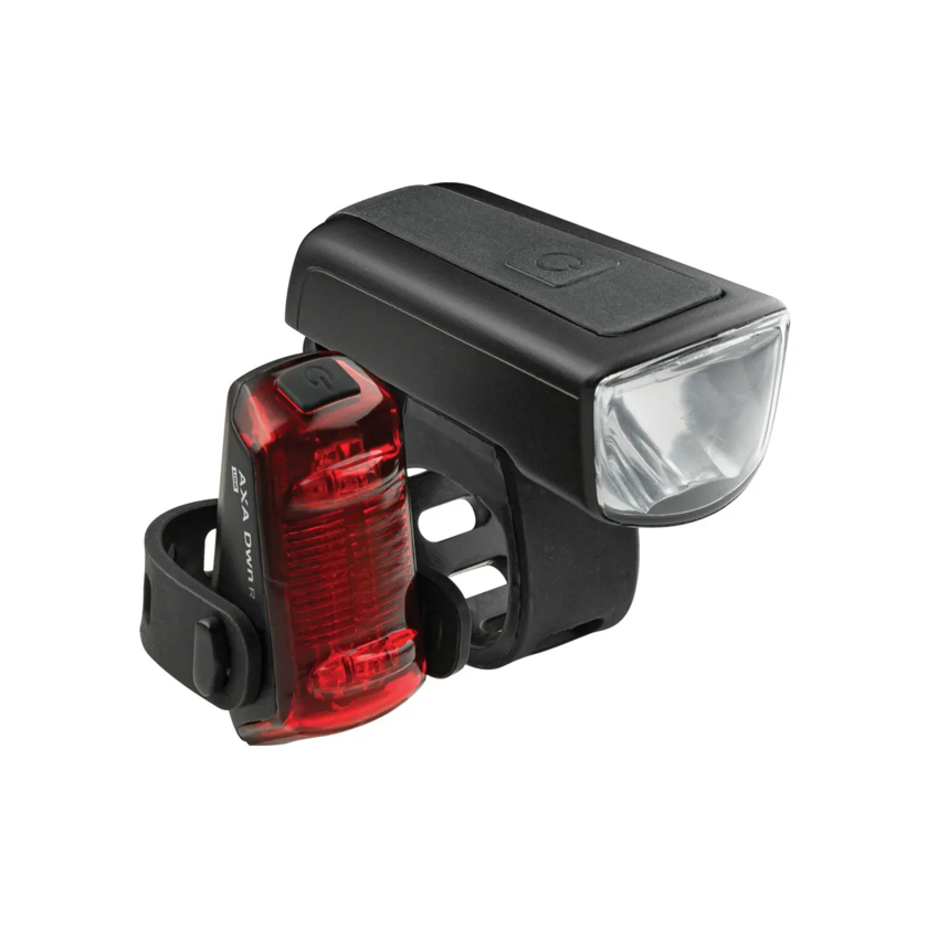 Zestaw lampek rowerowych Axa Dwn Set 30 Lux USB