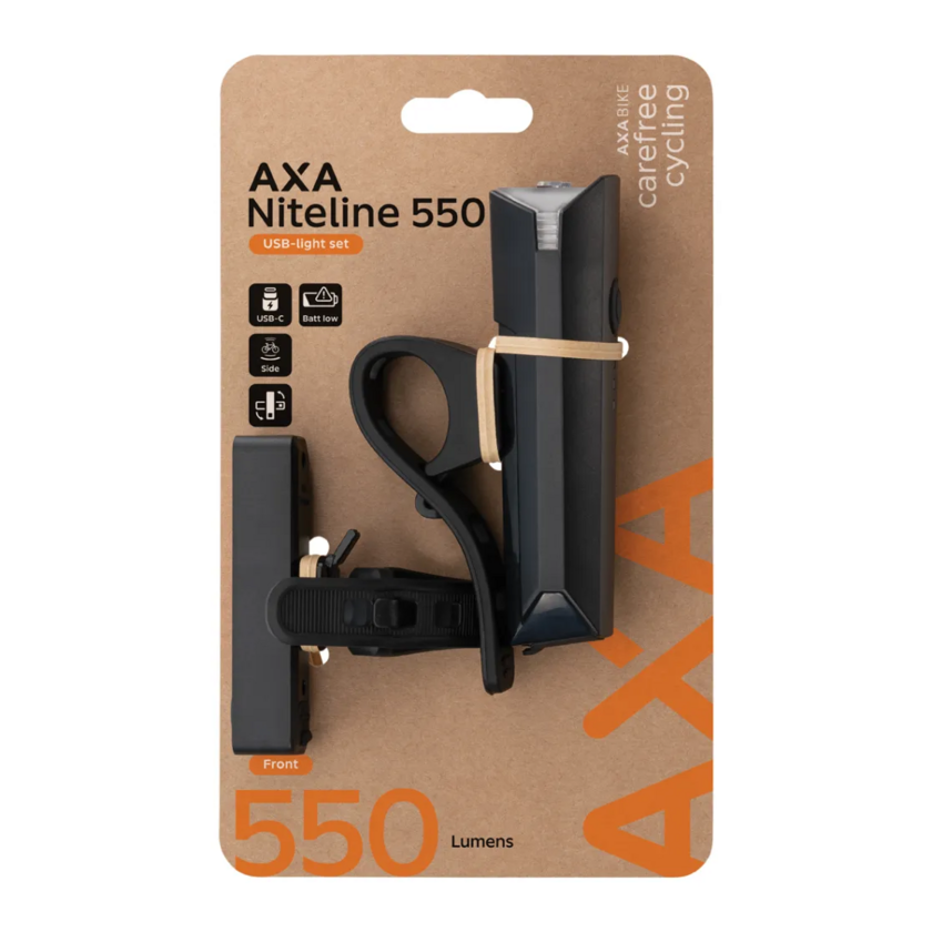 Zestaw lampek rowerowych AXA Niteline 550 USB