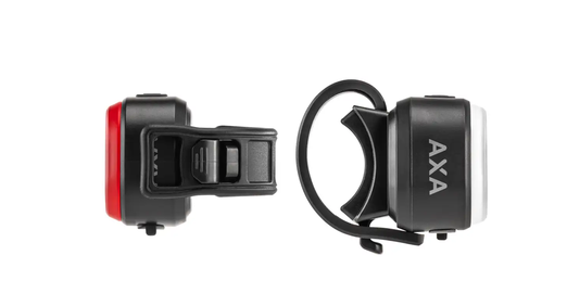 Zestaw lampek rowerowych AXA On USB Set