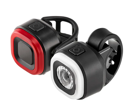 Zestaw lampek rowerowych AXA On USB Set