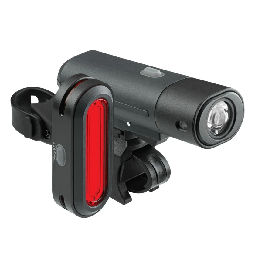 Zestaw lampek rowerowych Axa Solis 800 USB