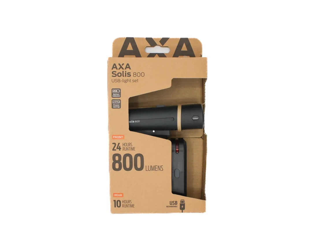 Zestaw lampek rowerowych Axa Solis 800 USB